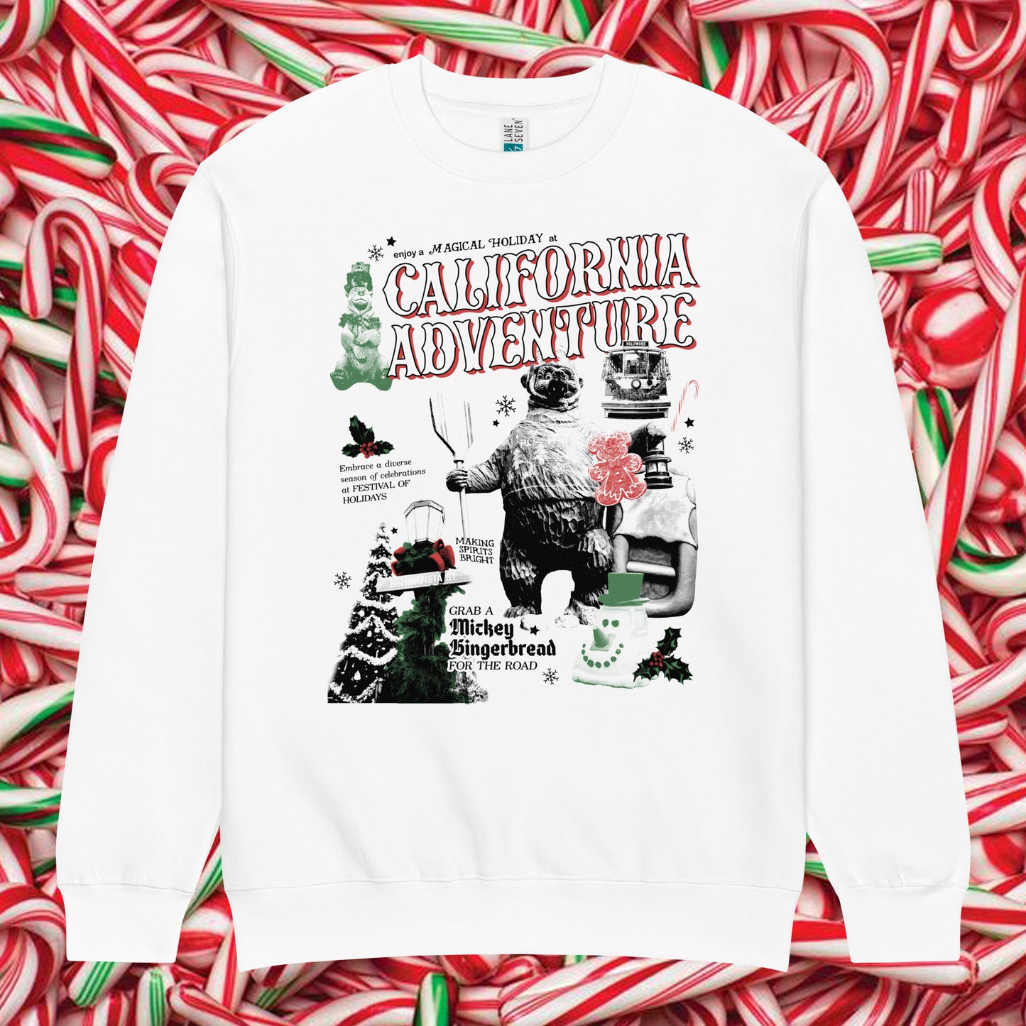 Cali Adventure Christmas Premium Crewneck