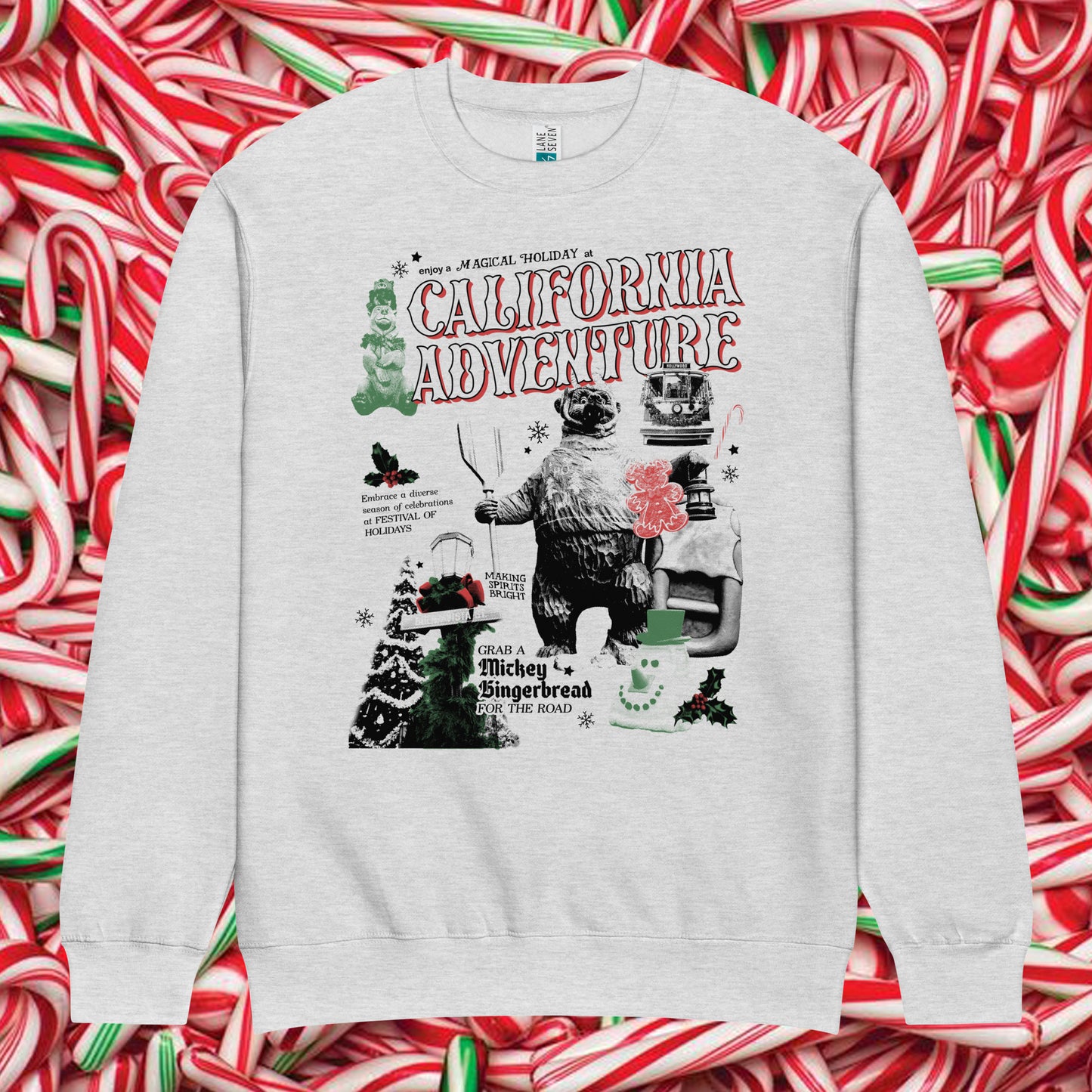 Cali Adventure Christmas Premium Crewneck