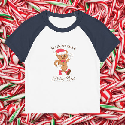 Main Street Gingerbread Women’s Raglan Baby Tee