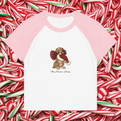 Christmas Lady Women’s Raglan Baby Tee