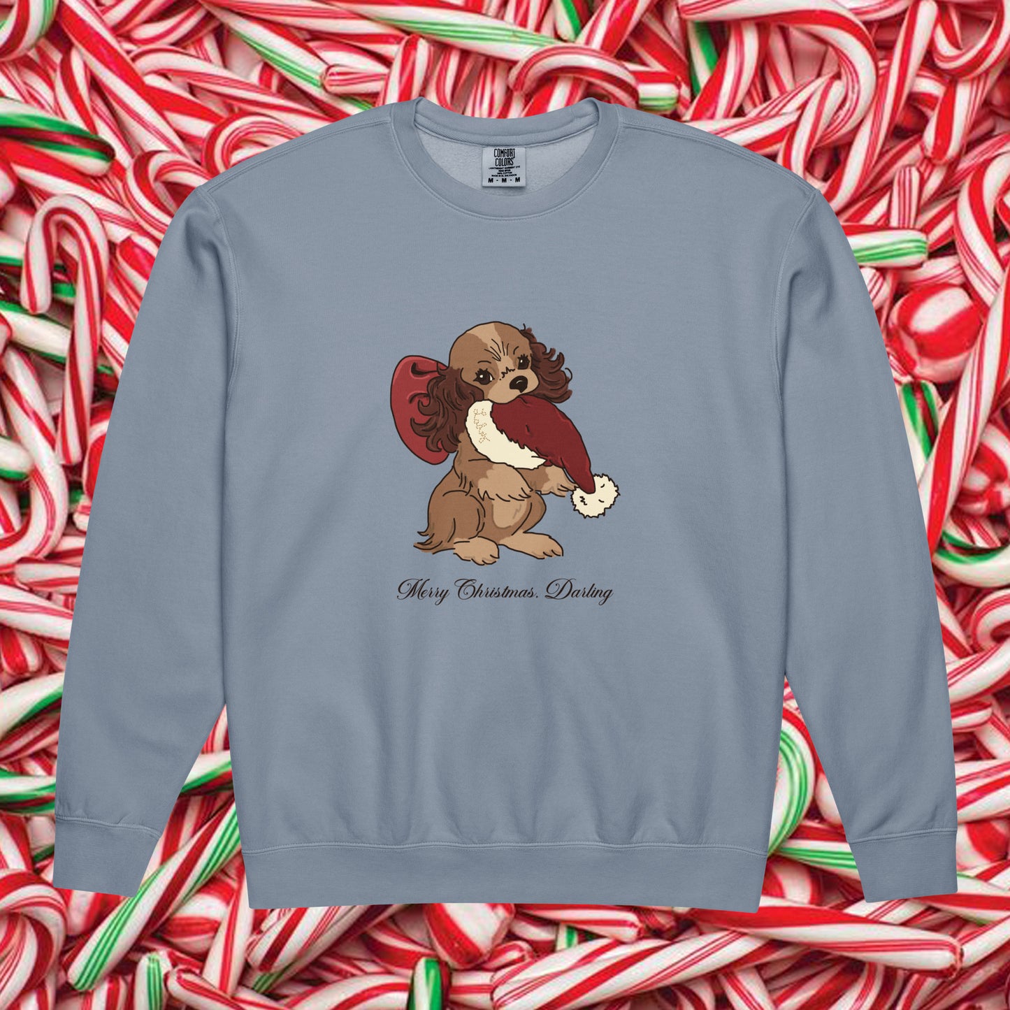 Christmas Lady Comfort Colors Crewneck