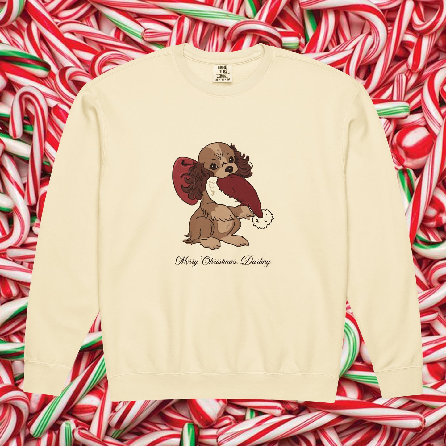 Christmas Lady Comfort Colors Crewneck